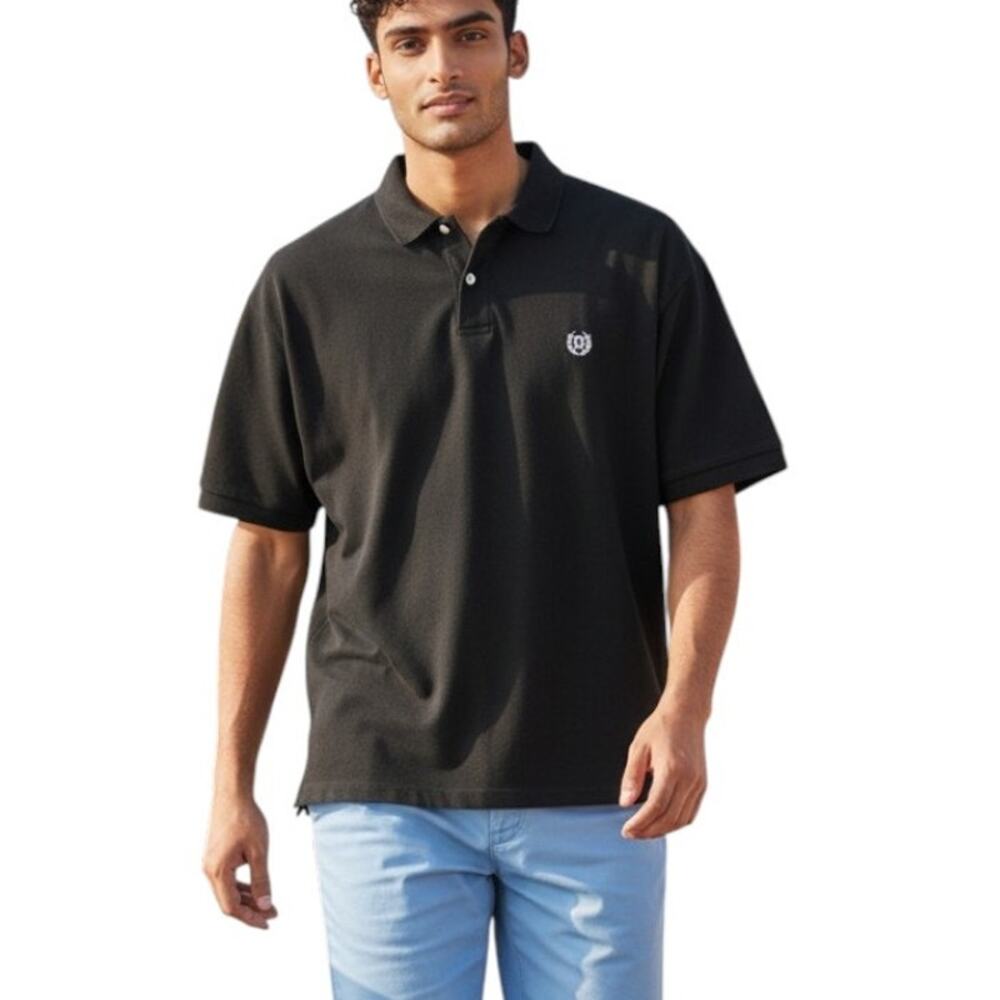 Chaps Men's Polo, Black, Size XL